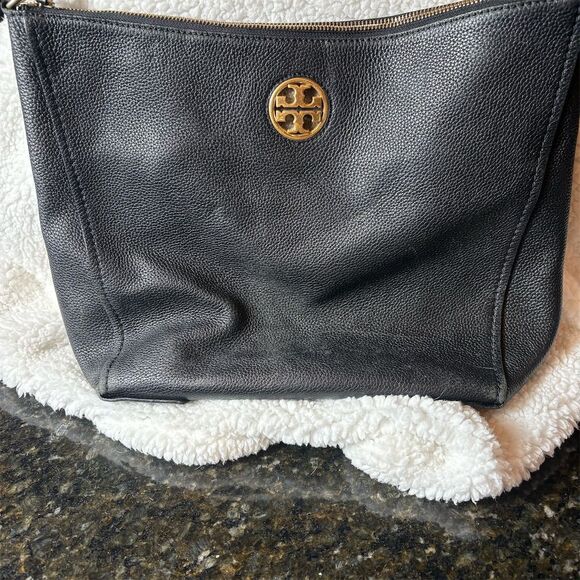 Tory Burch Handbags - Tory Burch Women's Black Leather Hobo Shoulder Bag